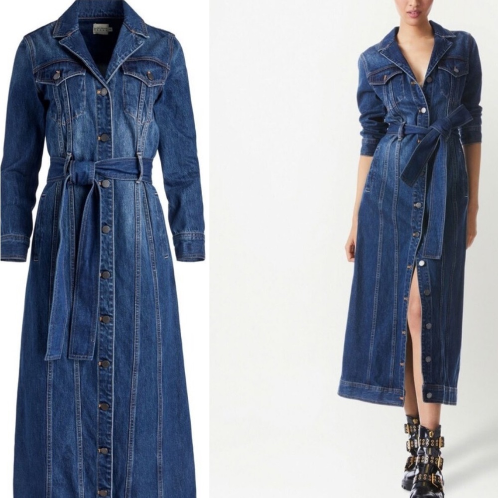 Alice + Olivia Blue Denim Maxi Dress